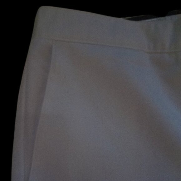 White Pants w Elasticized Waist Size 8 P (Petite) - Picture 2 of 3